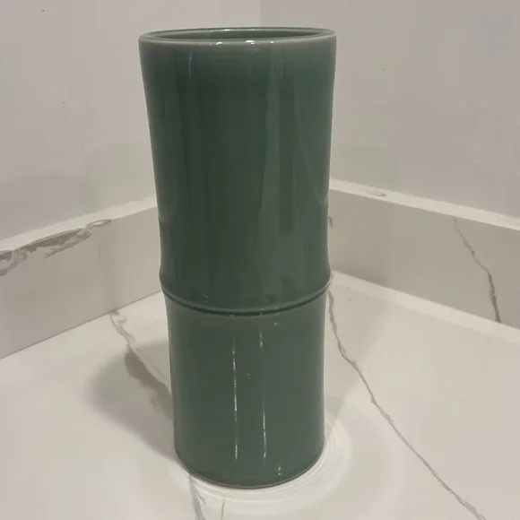 Japanese Ikebana Bamboo Ceramic Vase - Picture 2 of 7